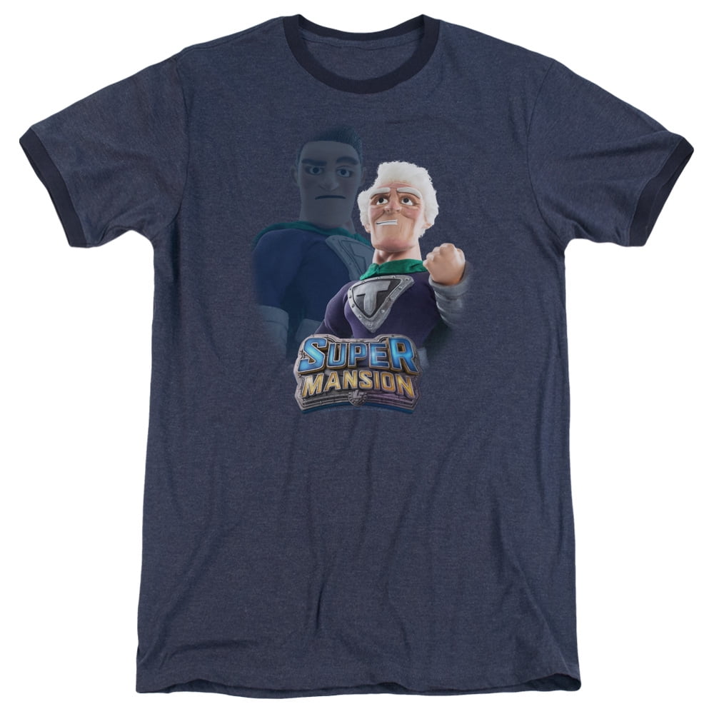 Super Mansion Animated Series TITANIUM REX Adult Heather T-Shirt All Sizes