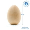 thumbnail image 2 of 12 Smooth Standable Wooden Easter Eggs to Paint, Quality Wooden Eggs for Crafts, Wooden Easter Egg Paint & Dye 2-1/2 in, by Woodpeckers, 2 of 8