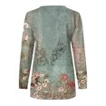 thumbnail image 5 of 2023 Chandail en Molleton Mode pour Femmes 50 % de Réduction Liquidation Hauts pour Femmes Automne Manches Longues Chandail Ample Chemise Habillée Décontractée Dames Chandails en Molleton à Col Rond Rayé, 5 of 5