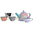 Jewelkeeper 15pc Kids Tea Set Cat Design, Teapot & Case Pretend