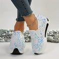 thumbnail image 5 of Mostsola Loafers for Women Sequin Fashion Womens Sneakers Platform Slip on Shoes Wedges Heels, 5 of 8