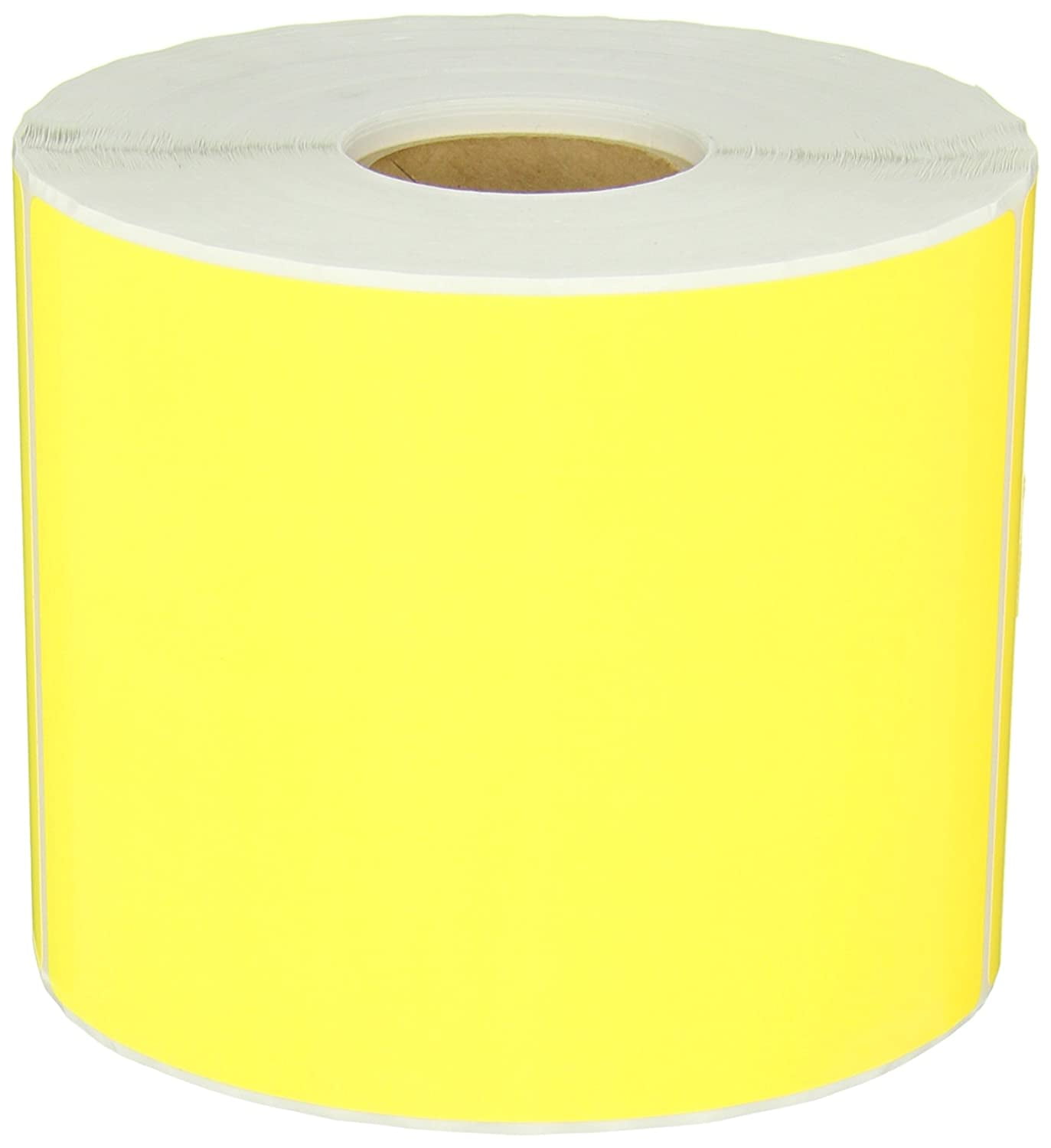 DL635L Fluorescent Yellow 6 L x 4 W Roll of 500 Aviditi Rectangle Inventory Color Coded Label 