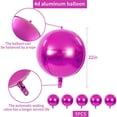 thumbnail image 1 of TONIFUL 5pcs Grande Rosa Rosa 4D Globo Redondo Gigante Foil Globo Grande Espejo Metálico O Toniful TONIFUL, 1 of 2
