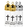 thumbnail image 2 of 4 botellas de agua bendita de vidrio para bautismos cristianos, ceremonias religiosas, pequeñas y rellenables, recipientes vacíos para agua bendita, 2 of 7