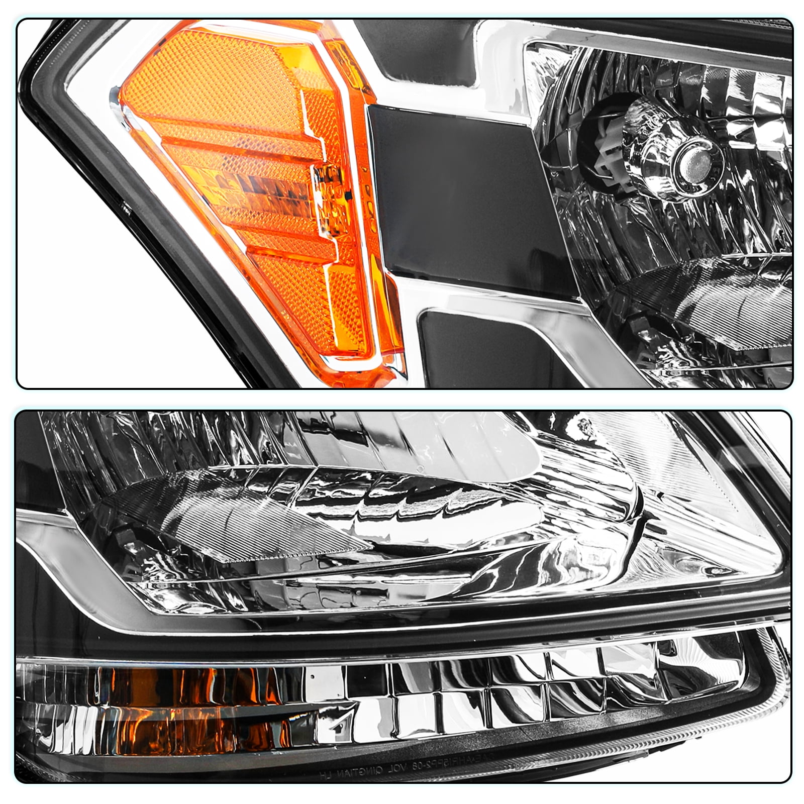 For 2010-2011 Kia Soul Headlights Headlamps Halogen Set