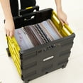 thumbnail image 7 of BAZIC Products Folding Cart on Wheels w/Lid Cover, 16" x 18" x 15", Yellow, 7 of 7