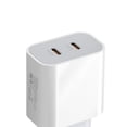 thumbnail image 2 of Cargador rápido dual PD 20W USB C Cargador rápido de teléfono AC 100-240V para Huawei Xiaomi, 2 of 5