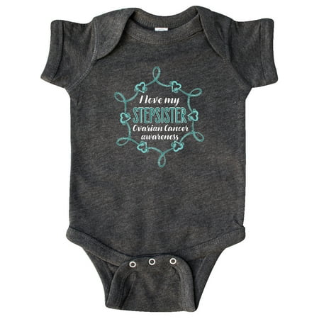 

Inktastic I Love My Stepsister Ovarian Cancer Awareness Gift Baby Boy or Baby Girl Bodysuit