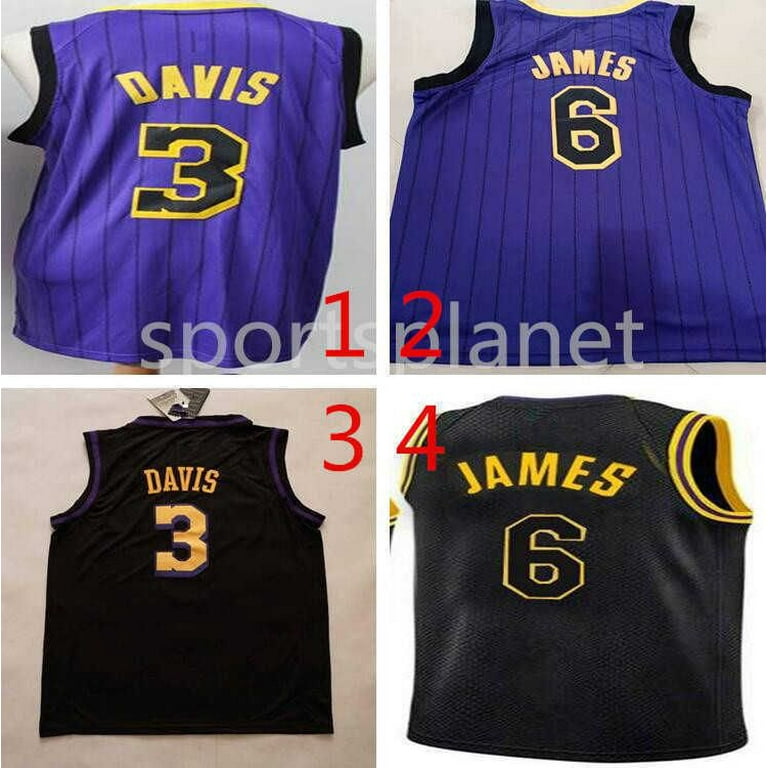NBA_ Jersey Mans City''nba''Jerseys 23 James 6 Lebron Russell 0 Westbrook Carmelo 7 Anthony 3 Davis Jersey TOP Stitched Purple Yellow Black Bryant 75th anniversary