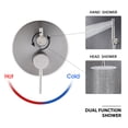 thumbnail image 7 of CoSoTower Dome shower system Shower head combination set wall mounted with 10 inch shower head and hand held shower head, brushed nickel finish, 7 of 7