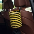 thumbnail image 5 of Easygdp Striped With Bees Car Trash Can Garbage Car Accessories Trash Can Car Waste Bin for for Driver and Passenger Any Vehicle, 5 of 7