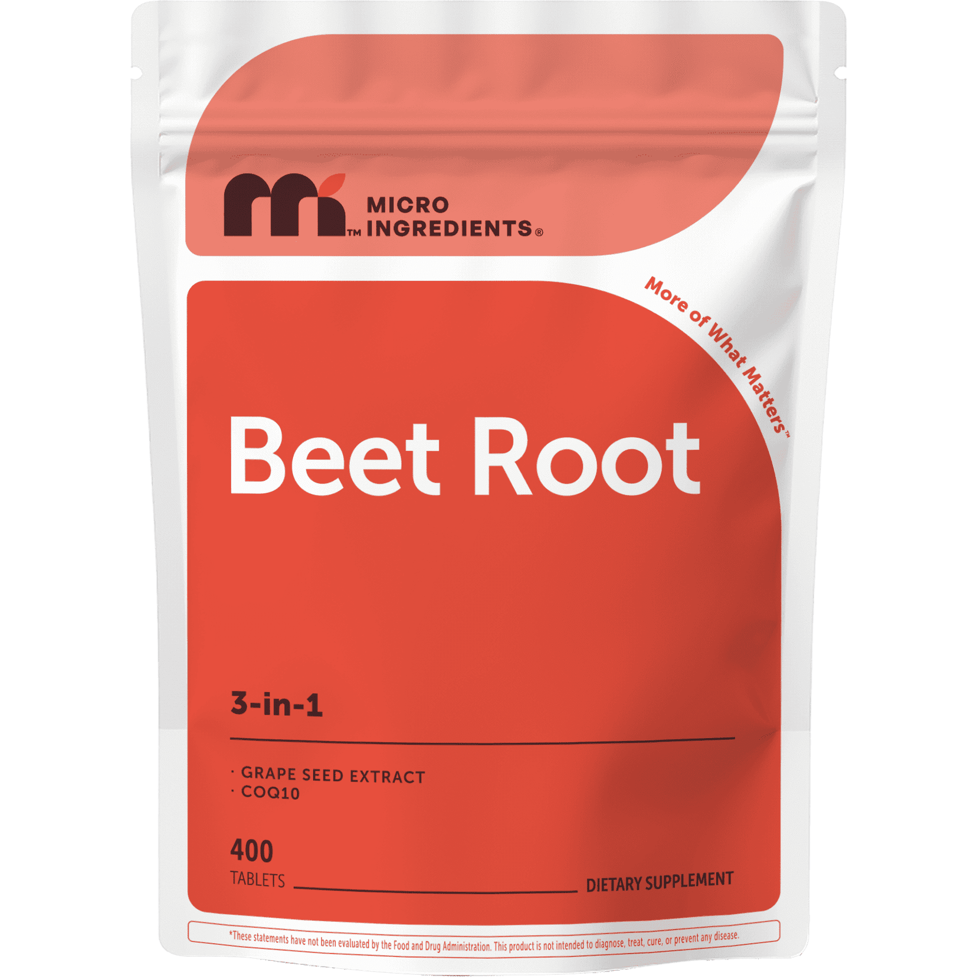 Micro Ingredients Beet Root 3,000mg with Grape Seed Extract & CoQ10, 400 Tablets | Herbal Supplement for Nitric Oxide & Heart Health*
