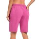 thumbnail image 1 of MKLEKYY Pijama Corto Para Mujer, Pantalones Cortos Para Correr, Yoga, Caminar, Correr, Hasta La Rodilla, Deportivos, Con Cordón Y Bolsillos, 1 of 4