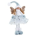 thumbnail image 5 of STP GOODS Star Angel Handmade Collectible Doll with Wings and LED 19.7” (50 cm) Christmas Figurine Holiday Décor Xmas Standing Decoration Xmas Figure Doll Decoration, Blue White Gold, 5 of 8