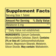 Spring Valley Melatonin Tablets Sleep Support Dietary Supplement, 5 mg, 120 Count