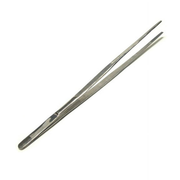 12″ Long Tweezers Serrated Jaws Tips Stainless Steel