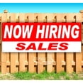 thumbnail image 1 of Now Hiring Sales 13 oz Vinyl Banner With Metal Grommets, 1 of 4
