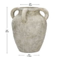 thumbnail image 4 of 9.8" Handmade Terracotta Vase Vintage Ceramic vase Rustic Stoneware Decorative with 4 HandlesMatte Textured for Home Decor, 4 of 6