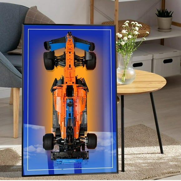 Display Wall Mount for Lego Technic McLaren F1 Toy Race Car Compatible with Lego Building Set 42141, Display Wall Board Shelf for Adult(Only Display Wall)