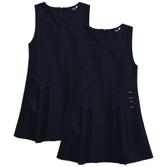 Beverly Hills Polo Club Girls School Uniform Dress - Sleeveless Pleated Girls Dresses for School 2 Pack