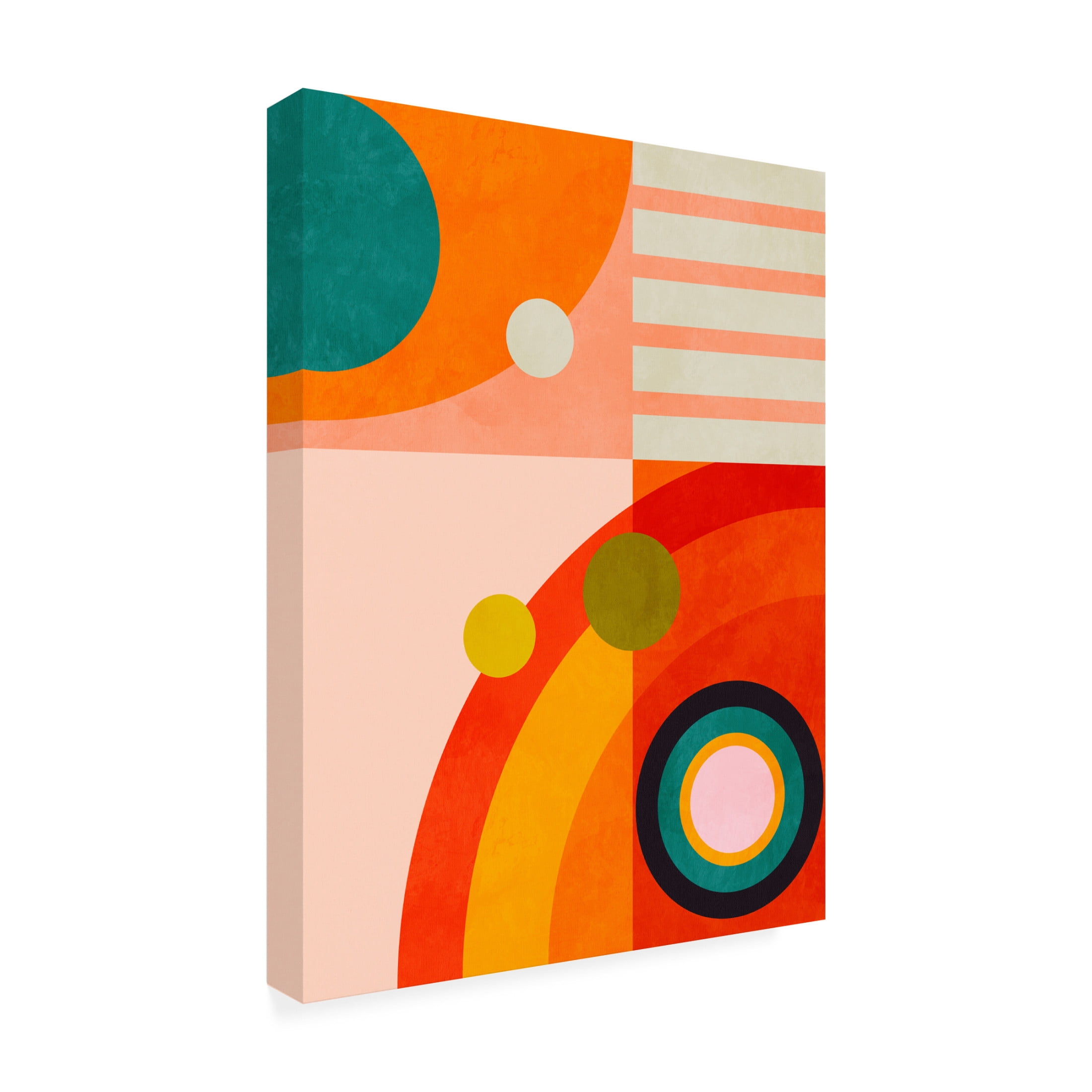Trademark Fine Art Henk van Maastricht Rut Bre Playing Around Shapes 3 Canvas Wall Art