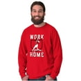 thumbnail image 4 of Baseball Athlete Work From Homebase Men's Big & Tall Long Sleeve Graphic Tee Brisco Brands 3X, 4 of 5