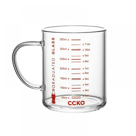 

1Pcs Transparent Glass With Graduated Breakfast Oatmeal Cup Microwave Can Be Heated Thickened Milk Glass Water Cup 350ml/11.8 oz