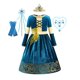thumbnail image 1 of Valiente Mérida niñas vestido Halloween princesa disfraz niños fiesta verde Vintage vestidos invierno otoño manga larga terciopelo ropa 5-6T (etiqueta 130) Gao Jinjia LED, 1 of 2
