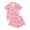 B327 Pink, variant on Likimi Kids Toddler Girls Halloween Pajamas Set Short Sleeve Hallowmas Ghost Print Lapel Button Down Pjs Tops With Shorts For Party Fashionable Homewear