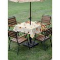 thumbnail image 3 of Outdoor Tablecloth with Umbrella Hole and Zipper, Maple Leaves Fall Square Table Cloth 60x60 Inch Waterproof Tablecloth, Branches Thanksgiving Botanical Picnic Table Cover for Patio Camping, 3 of 7