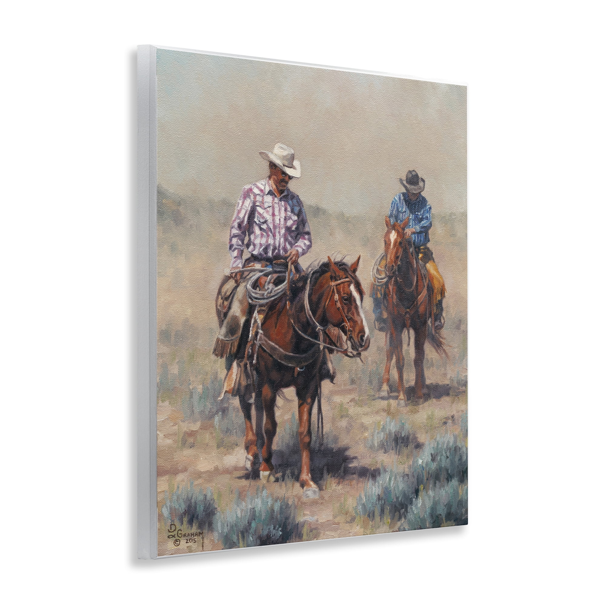 Stupell Industries Dust Bowl Cowboys Animals & Insects Painting Unframed Art Print Wall Art, 11 x 14