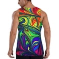 thumbnail image 3 of Haiem Pride Rainbow Men Workout Tank Top Gym Bodybuilding Sleeveless Muscle T Shirts Athletic Tank Breathable Workout Shirt-Small, 3 of 9