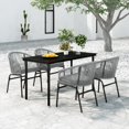 thumbnail image 1 of vidaXL 5 Piece Garden Dining Set Grey, 1 of 4