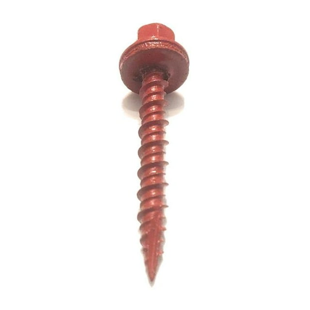 Vis de Toit Auto-Perçantes en Métal et Bois 10 x 1.5 Po, Rouge