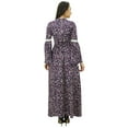 thumbnail image 4 of Bimba Women's Rayon Blend Printed Lace Maxi Winter Dress Long Jilbab Dresses, 4 of 6