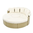 thumbnail image 5 of Outdoor Rattan Daybed | Versatile Canopy and Adjustable Table Function | Weather - Resistant Metal Frame | Five Foam - Filled Pillows, 5 of 7