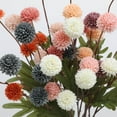 thumbnail image 5 of 5Pcs Silk Pompon Mum Flowers - Realistic Mini Artificial Chrysanthemums with Stems for DIY Wedding Bouquets, Centerpieces, Vase Arrangements & Shower Decor, 5 of 9