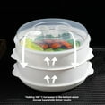 thumbnail image 4 of Microwave Oven Steamer, Multifunctional Microwave Vegetable Heating Steamer with a Lid, Cookware Micro Wave Dish, Kitchen Cooking Steamers for Cooking Dumplings, Vegetables, 4 of 8