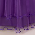 thumbnail image 5 of IDOPIP Flower Girl Dress Birthday Party Princess Dress Tulle Pageant Gown Kids Floral Lace Embroidery Formal Bridesmaid Dress Wedding Prom Communion Dresses 12 Years Dark Purple, 5 of 8