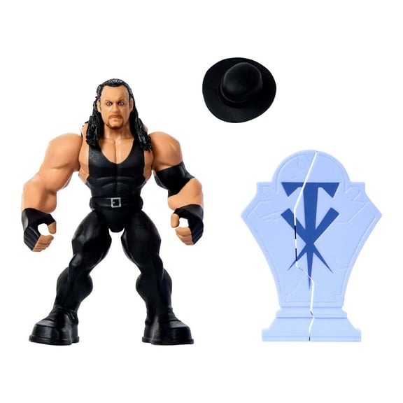 WWE Knuckle Crunchers Undertaker Action Figure & Accessories, Bone-Crunching Sounds, 3.25-inch