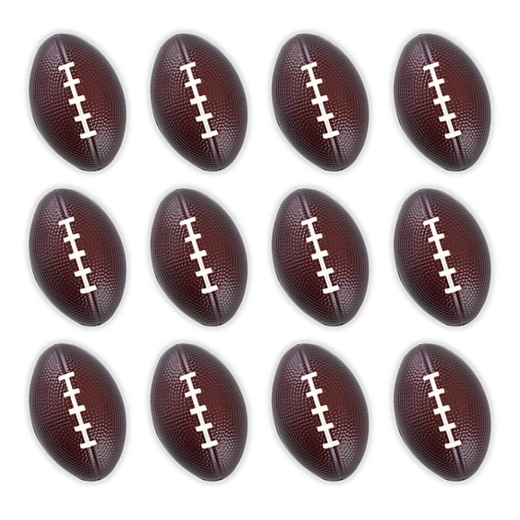 Super Z Outlet Sports Themed Mini Football Stress Balls Squeeze Foam for Anxiety Relief, Relaxation, Party Favor Toy, Gifts (12 Pack)