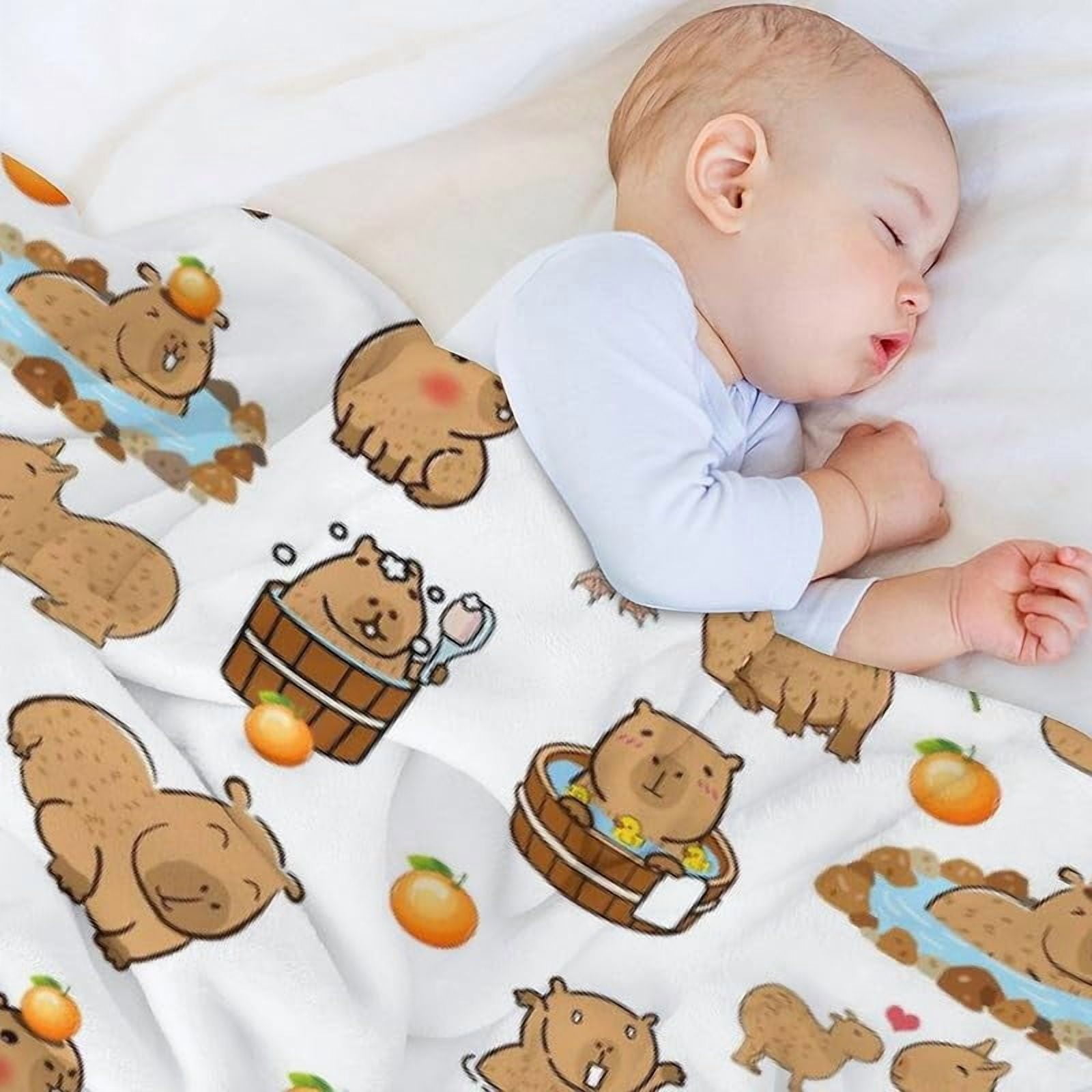 Capybara Blanket - 40"x30" Cute Plush Throw Blanket for Girls & Boys Kids - Sofa, Bedroom, Travel Gift