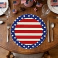 thumbnail image 4 of Linnome Heat Resistant Placemat 14.17 Inch Round Polyester for Independence Day Table Decoration Multicolor, 4 of 6