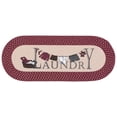 thumbnail image 2 of Safavieh Braided Posters Contemporary Laundry Runner Rug, Beige/Burgundy Red, 1'8" x 4' Oval, 2 of 7