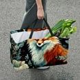thumbnail image 7 of Fox Large Capacity Reusable Foldable Oxford Cloth Beach Bag Storage Bin Shopping Basket Cube Organizer, 7 of 7