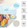 thumbnail image 3 of Yayeee Bath Rug for Bathroom Floor Non Slip Rectangle Fluffy Soft Absorbent Mat, 16"x24", Purple Floral Tomatoes, 3 of 7