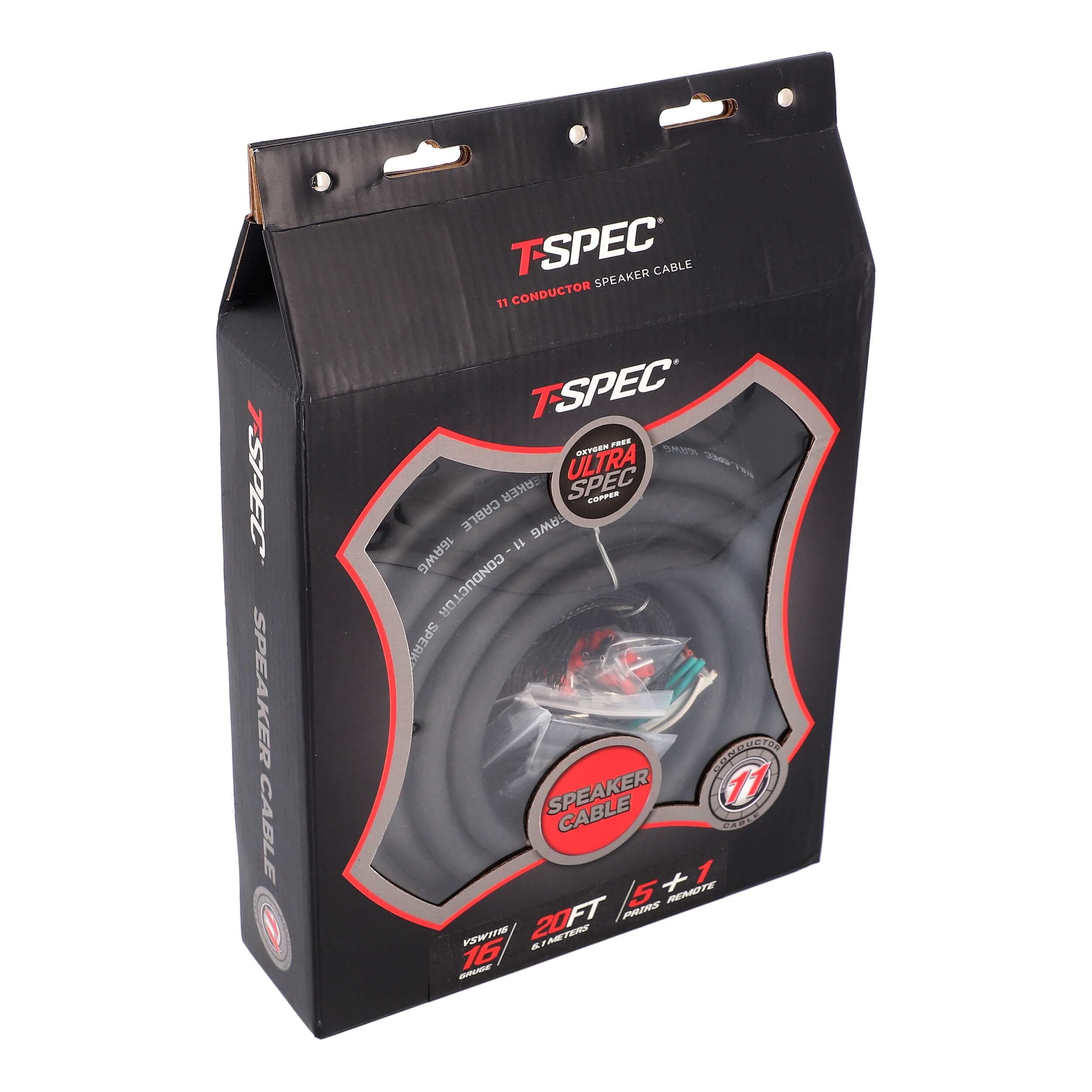T-Spec VSW1116 20ft. 16 Gauge 11 Conductor Flexible  OFC Speaker Cable