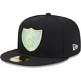 thumbnail image 3 of Men's New Era Black Las Vegas Raiders Multi 59FIFTY Fitted Hat, 3 of 6