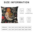 thumbnail image 5 of Cute Rooster Chickens Print Throw Pillow Covers, Pillow Cover, Cases for Home Decorative Couch Sofa, 5 of 5