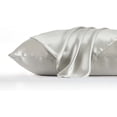 thumbnail image 6 of DISANGNI 100% Natural Mulberry Silk Pillow case for Hair and Skin with Hidden Zipper 22 Momme Both Sides Real Silk Pillow Case (1pc Standard Size 20" x26", Light Grey), 6 of 7